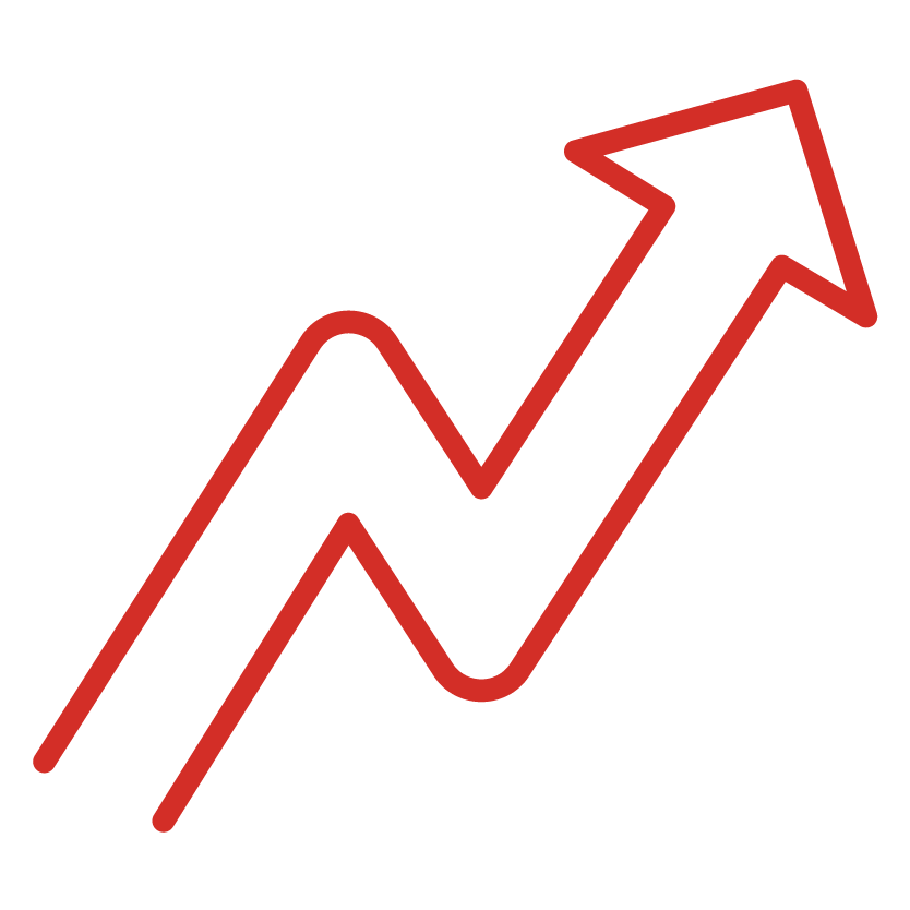 Jagged upward arrow icon
