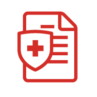 Paper with shield icon